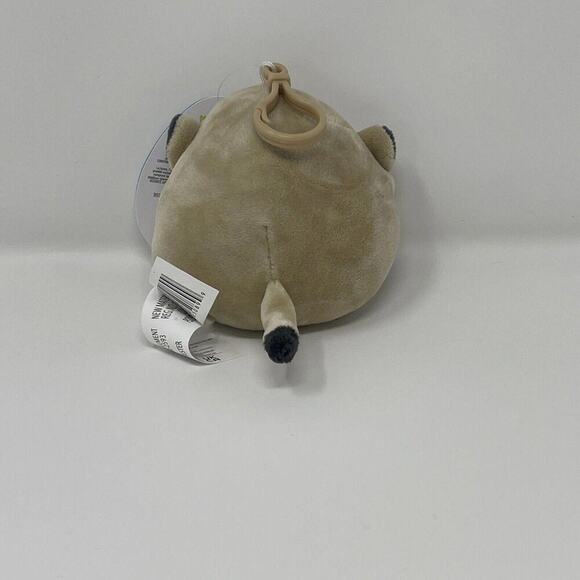 Squishmallow Kellytoy Plush Gracia Meerkat 3.5" Clip On Key Chain Back Pack NWT - Picture 2 of 3